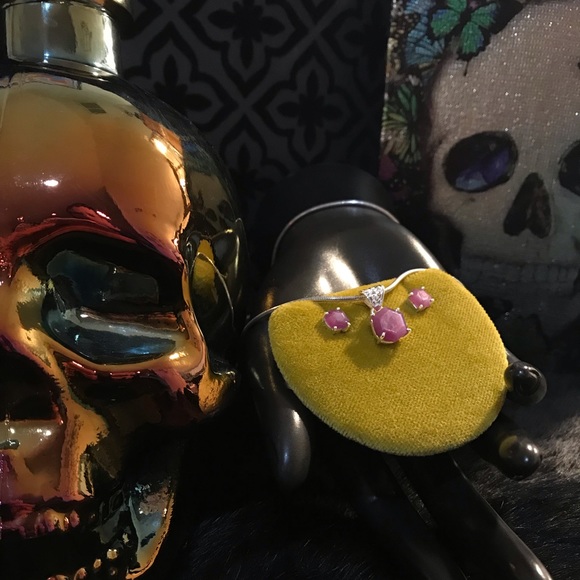 Raw Ruby & Sterling Set - Picture 4 of 16